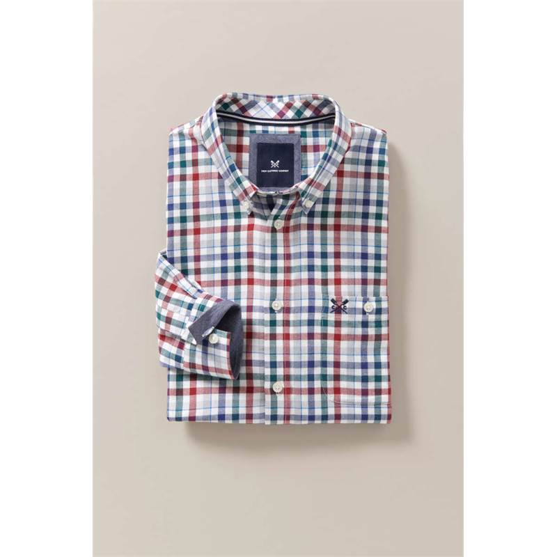 Crew Clothing Mens Long Sleeve Classic Fit Check Flannel Shirt-1